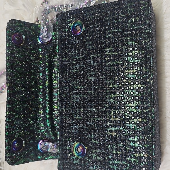 Kurt Geiger London The Mini Fabric Brixton Crystal Lock Bag Kurt Geiger Purse - Picture 16 of 17